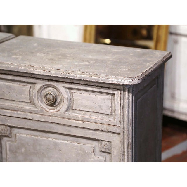 Pair of 19th Century French Louis XVI Painted Confiturier Cabinets For Sale - Image 4 of 13