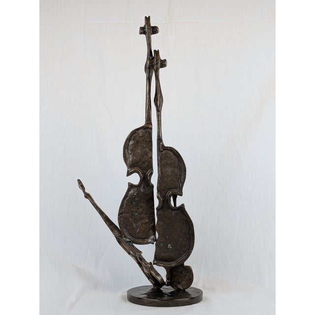 Yves Lohé, The Great Violins, 1970s, Bronze For Sale - Image 9 of 12