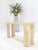 Tesselated Stone Marble Brass Inlaid Console Sofa Entry Hall Table w/ Mirror For Sale - Image 10 of 15