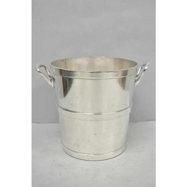 Vintage Mid Century Modern Nickel Silver Plated "Room Service" Champagne Bucket For Sale - Image 15 of 15