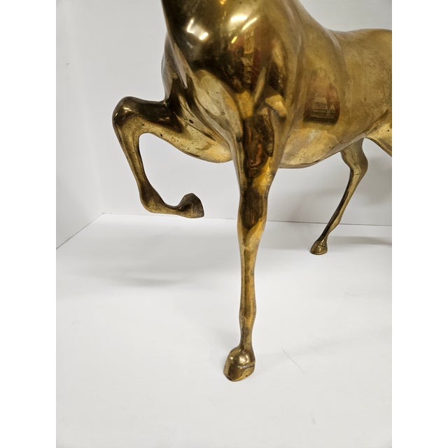 Vintage Large Brass Horse - Equestrian Figurine For Sale - Image 11 of 12