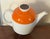 Eschenbach Bavaria Mid-Century Modern Porcelain Teapot or Coffee Pot With Brown and Orange Stripes For Sale - Image 10 of 16