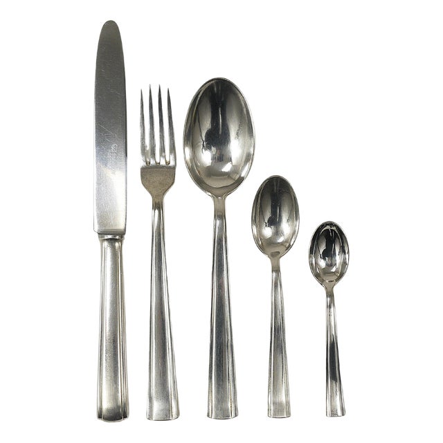 Silver-Plated Flatware Cutlery for Six by Gio Ponti for Krupp, Austria, 1950s, Set of 31 For Sale