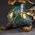 Metal Pair of Antique Gilt Cloisonné Guardian Lion Figurines, 2000g Total For Sale - Image 7 of 8