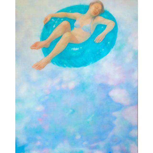 Contemporary Hiromi Sengoku, Floating Island, 2014, Oil on Canvas For Sale - Image 3 of 3