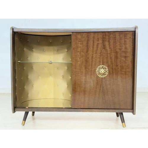 Brown Mid-Century Bar Cabinet, 1960s For Sale - Image 8 of 11