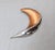 Monet Vintage 1985 Signed Monet Rhodium Plated & Hammered Copper Plate Brooch For Sale - Image 4 of 7