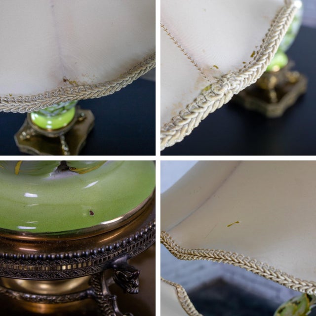 Mid-20th Century Italian Pair of Pierced Majolica Lamps Urn Shaped W/Filigree Bases by Cantagalli Pottery For Sale - Image 17 of 18