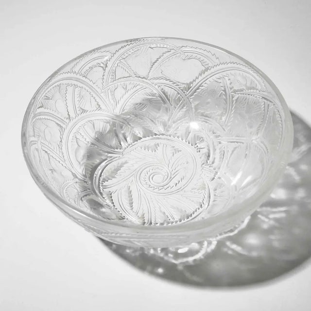 Transparent Lalique Pinson Bowl For Sale - Image 8 of 9
