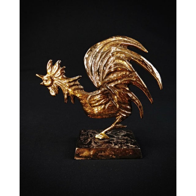 Cocorico Rooster Sculpture in Bronze by Yves Lohé, 1990s For Sale - Image 11 of 12