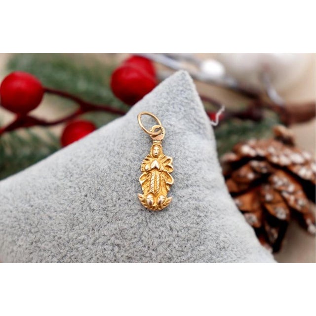 19.2k Gold Our Lady of the Immaculate Conception Pendant, in Worn conditions.