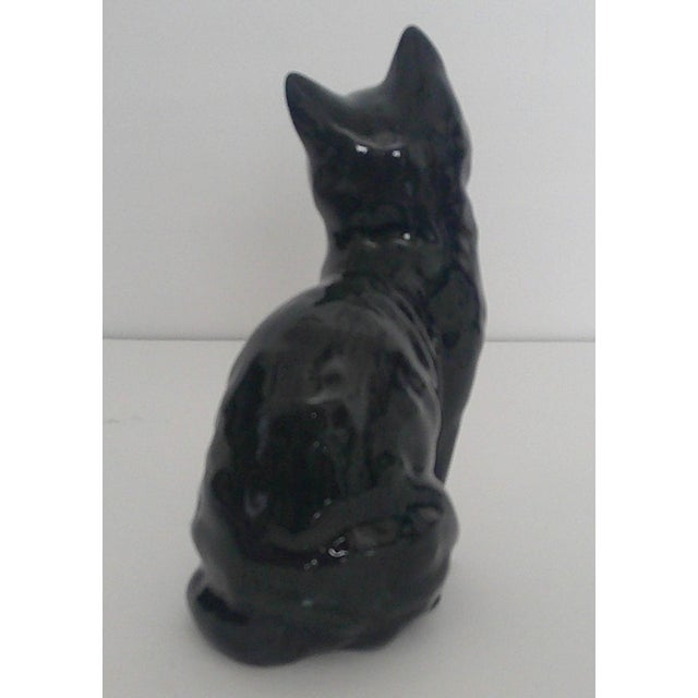 Vintage Beswick England Cat Figurine Black/White 1960s For Sale - Image 4 of 9