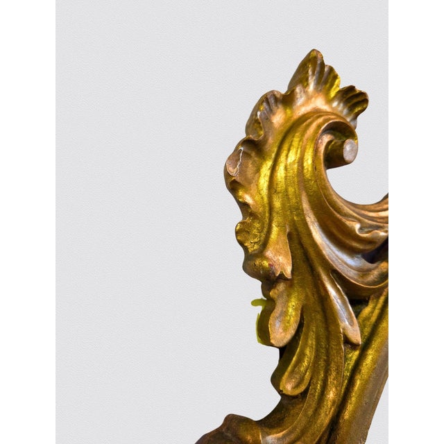 Mid 20th Century Vintage Palladio Italy Rococo Gilded Wall Mirror Ornate Gold 48.5 For Sale - Image 5 of 17
