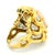 Vintage Italian Angel Skin Coral and Diamond Cocktail Ring in 18k Yellow Gold, Size 9 For Sale - Image 10 of 15
