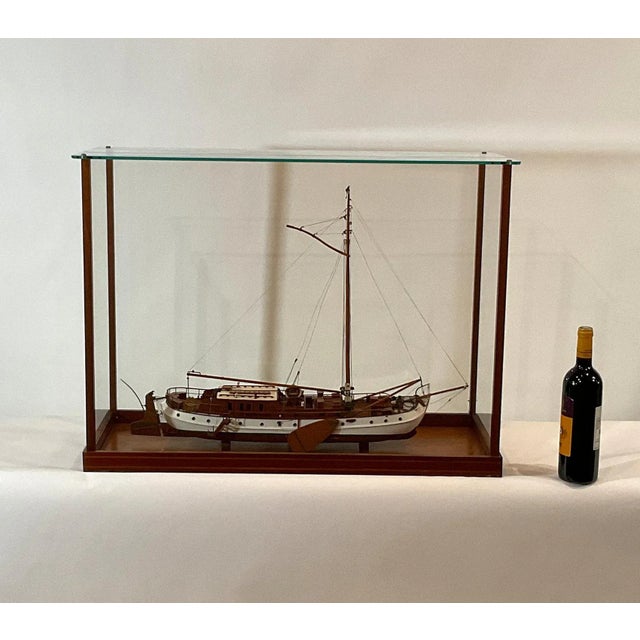 Brown Scale Model of a Dutch Lee Boarder For Sale - Image 8 of 12