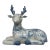 Late 20th Century Thai Blue and White Ceramic Deer For Sale