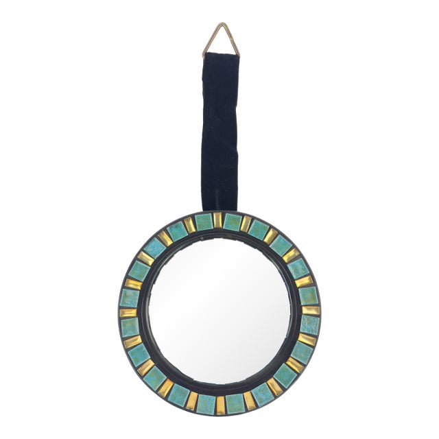Vintage Convex Mirror (Oeil De Sorcière), Espelt-Influenced Design For Sale