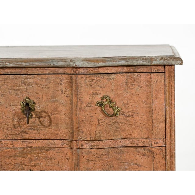 Scandinavian Chest in Original Paint, 1700s For Sale - Image 4 of 11