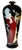 Vintage 23 In. Tall Black Porcelain Palace Vase Lady Courtesan in Enamel Relief For Sale - Image 17 of 18