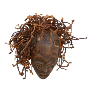 Tribal African Mask W/ Textured Hair