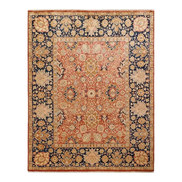 Mogul Collection Hand-Knotted Area Rug - Orange 8' 0" x 10' 1" For Sale - Image 4 of 4
