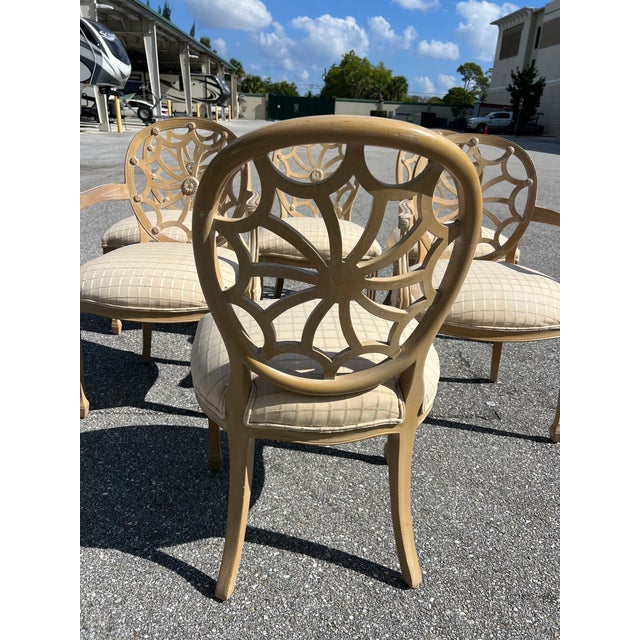 6 Web Back Spiderweb Dining Chairs Style of Francisco Molon For Sale - Image 10 of 11