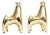 Vintage Norman Bleckner Stickered Brass Bull Bookends Pair Of, 1970's For Sale