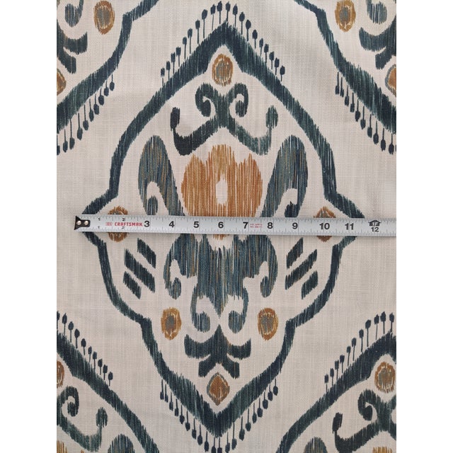 Fabricut Dreamer Ikat Aegean Performance Fabric- 5 Yards For Sale - Image 11 of 12