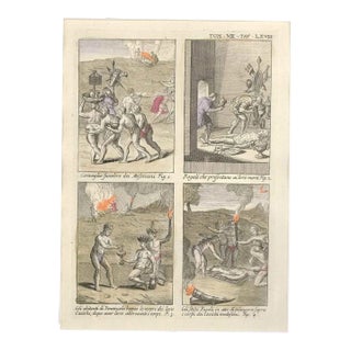 Funeral Ceremonies among the Mexicans and Venezuelans - by G. Pivati - 1746/1751 1746-1751 For Sale