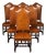 Six Louis XIII Style Leather Dining Chairs For Sale