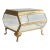 Large Antique French Ormolu Beveled Glass Jewelry Casket Dresser Box For Sale