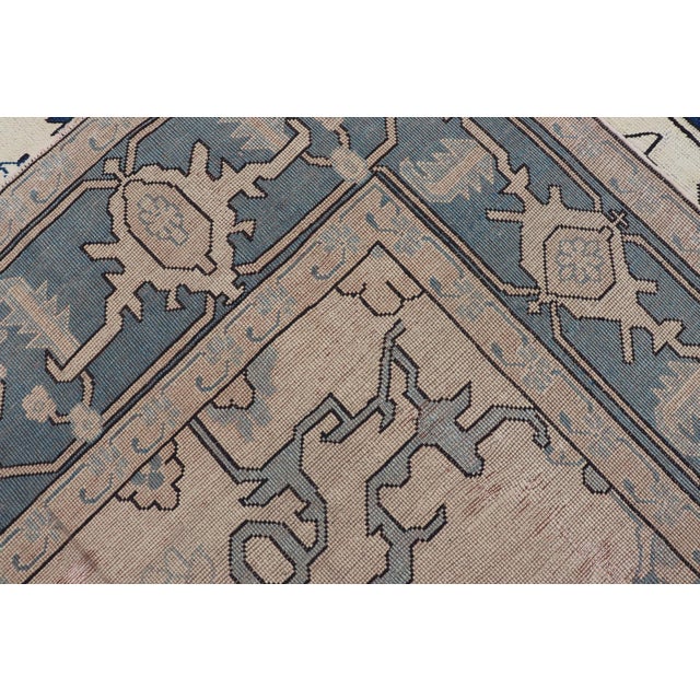 Navy Blue Oushak Vintage Rug With Traditional Medallion Design For Sale - Image 16 of 16