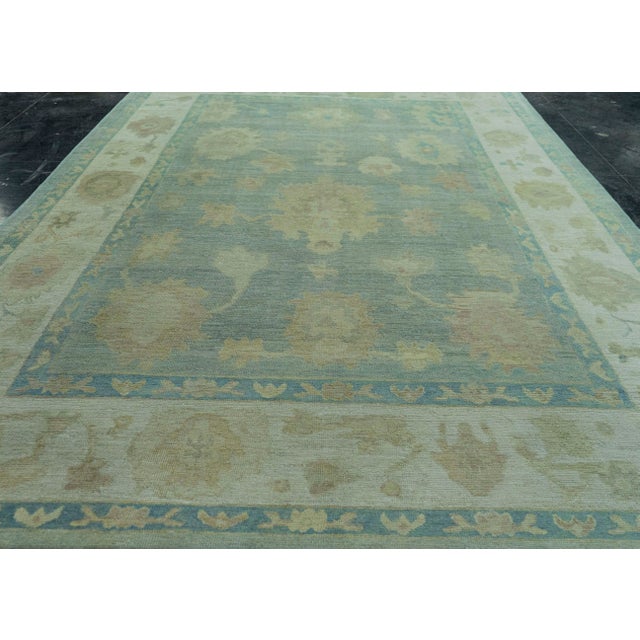 Early 21st Century Turkish Oushak Rug 9'7" x 14'7" #19065 For Sale - Image 5 of 8