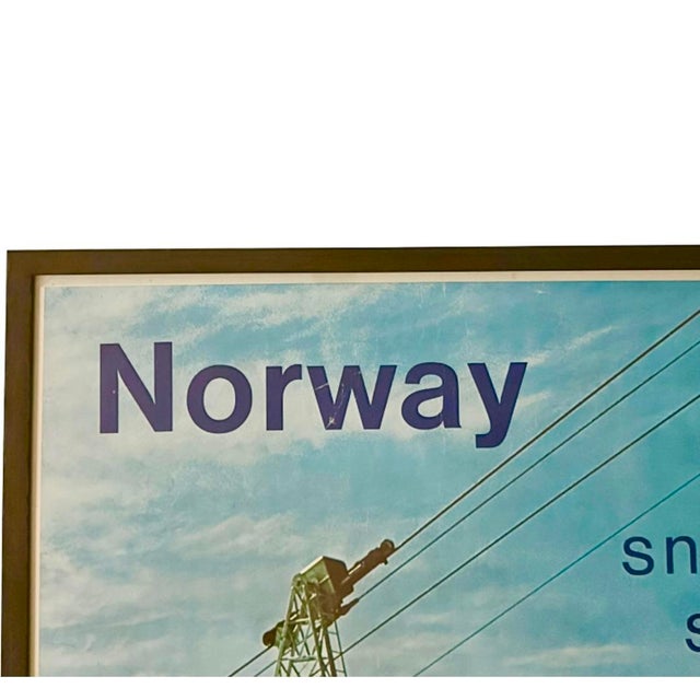 Details: -Vintage Norway Snow Sun Fun Ski Travel Tourism framed poster 1967 -Poster reads: "Norway Snow Sun Fun" -Poster...