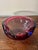 Murano Vintage 1960s Murano Attributed Blown Glass Bowl - Raspberry Biomorphic For Sale - Image 4 of 8