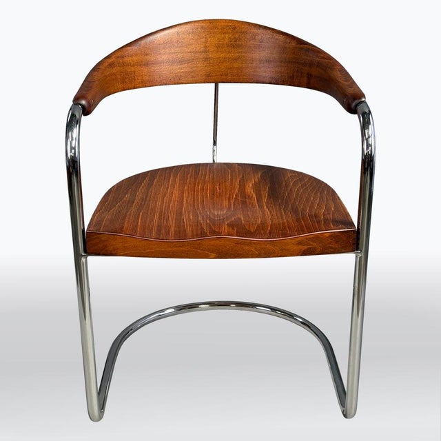 Bauhaus Chrome Chair SS33 by Luckhardt Brothers for Thonet, 1930s For Sale - Image 4 of 10