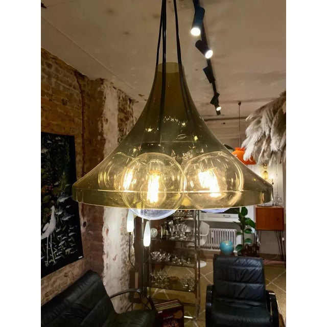 Vintage Tulip Hanging Light in Acrylic Glass, 1970 For Sale - Image 3 of 5