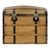 Wood Wooden Transport Trunk with Steel Reinforcements For Sale - Image 7 of 7