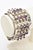 Metal Vintage Sterling Silver Cuff Bracelet With Amethyst, 1950's For Sale - Image 7 of 8