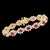 7 Carat Oval Cut Natural Ruby & Diamond Tennis Bracelet 14kt Yellow Gold 24.5 G For Sale - Image 17 of 18