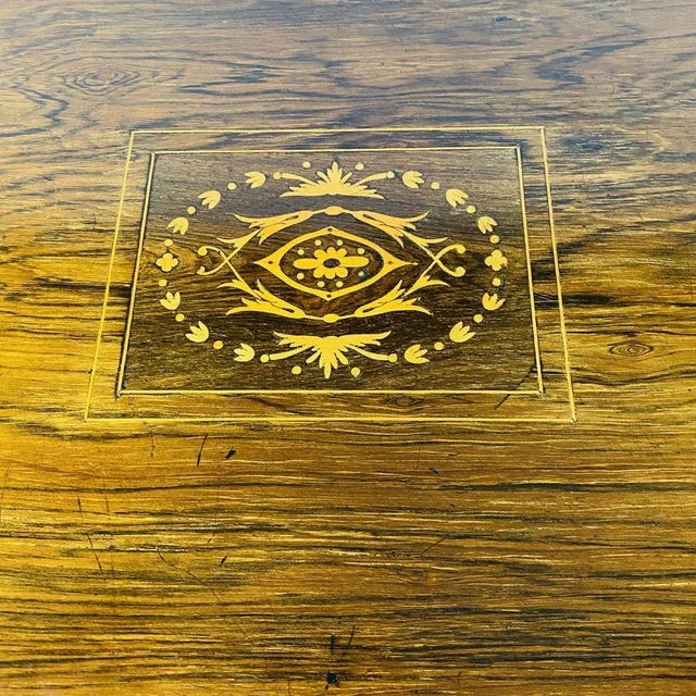 Victorian Inlaid Rosewood Two-Tier Side Table, 1880s For Sale - Image 5 of 14