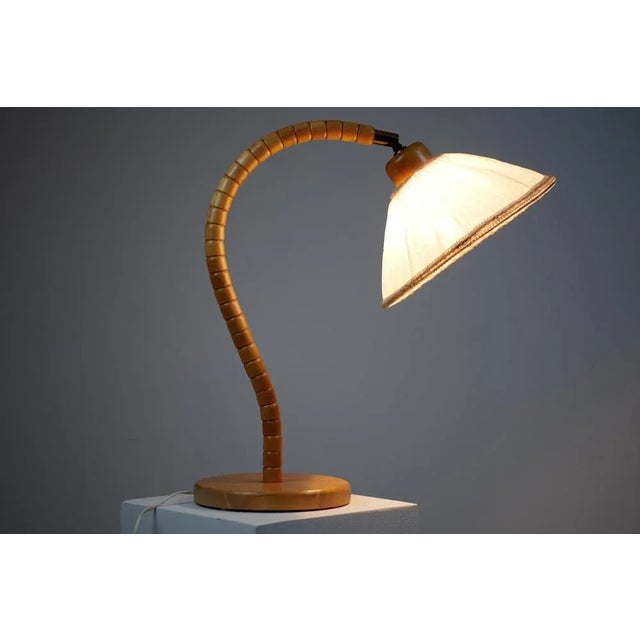 Swedish Modern Birch Table Lamp from Markslöjd Kinna, 1960s For Sale - Image 4 of 8