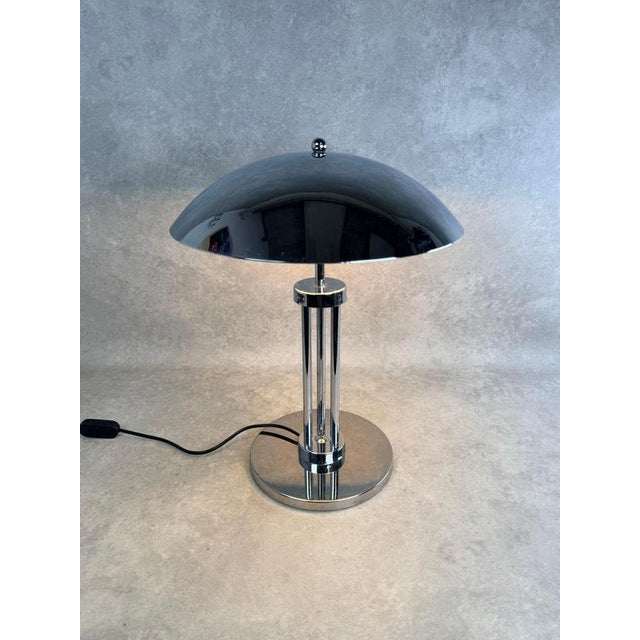 1970s Space Age Chrome Mushroom Table Lamp, 1970s For Sale - Image 5 of 10