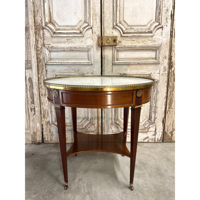 Brown Small Vintage Directoire-Style Coffee Table, 1950s For Sale - Image 8 of 11