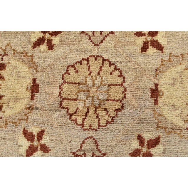 Textile Ziegler Rug 4' X 6' Beige Wool Hand-Knotted Oriental Carpet For Sale - Image 7 of 12