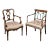 Vintage Regency Style Carved Needlepoint Armchairs- Set of 2 For Sale