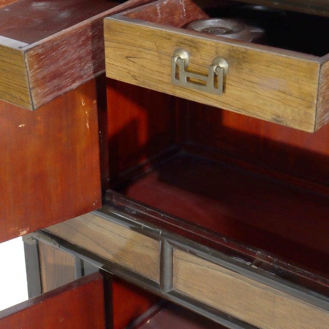 Antique Furniture Classics LTD Chinese Mahogany & Yew Credenza C1920 For Sale - Image 4 of 12