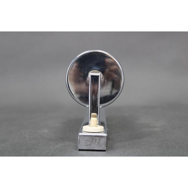 Art Deco Bauhaus Chrome and Glass Tubular Wall Light, Czechoslovakia, 1930s For Sale - Image 3 of 12