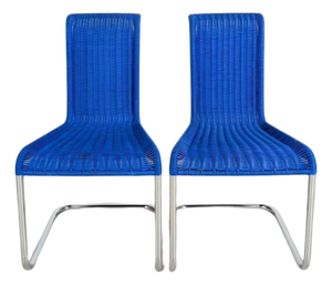 Blue B20 Cantilever Chairs by Jean Prouvé for Tecta, Set of 2