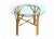 Mid-century rattan dining set featuring four dining chairs and dining table. This minimal, yet elegant dining table and...
